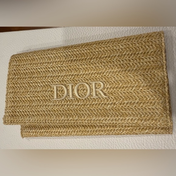 Dior Handbags - Christian Dior Clutch Pouch 2023 Summer Rattan Beige Limited Novelty No Box